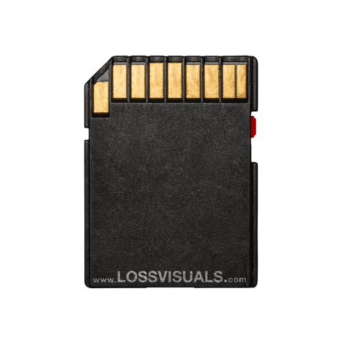 Speicherkarte Rückseite mit Aufdruck www.lossvisuals.com, Produktbild für digitale Inhalte
